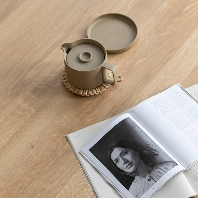 Slot Quadpod 1 Walnoot naturel lak Rond Verjongd Walnoot naturel